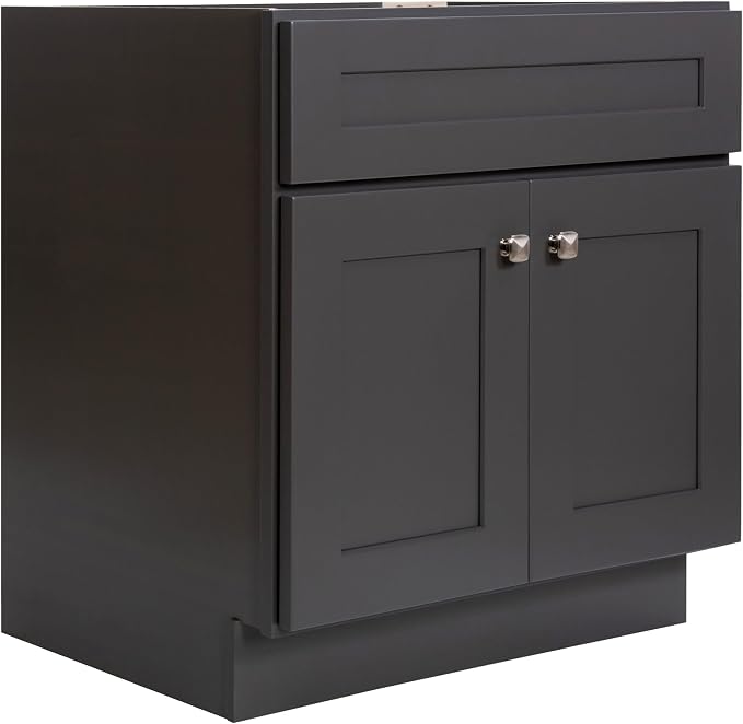 Design House Brookings Bathroom Vanity, 30", Urbane Bronze | Adjustable Hinges, Freestanding, Contemporary/Modern, Wood, Bath, 216002