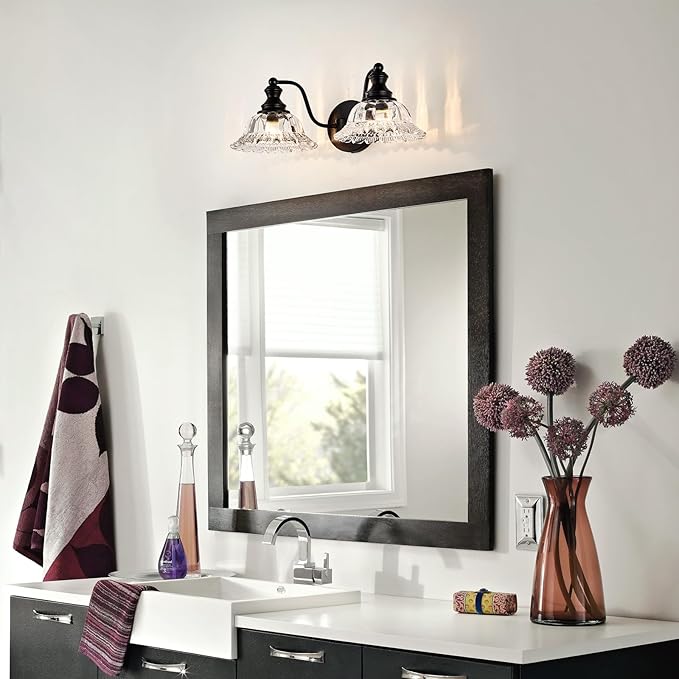 Farmhouse Bathroom Light Fixtures Black Vanity Lights for Bathroom 2 Light Vanity Light Fixtures