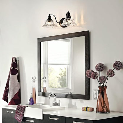 Farmhouse Bathroom Light Fixtures Black Vanity Lights for Bathroom 2 Light Vanity Light Fixtures