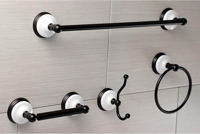 Kingston Brass BAK1112478ORB Victorian 4-Piece Bathroom Hardware, Oil Rubbed Bronze