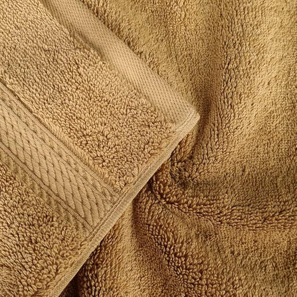 SUPERIOR Egyptian Cotton Plush & Absorbent, Hand Towel Set of 4, Toast | Quick Dry, Soft Luxury Towel Set, Bath Essentials for Bathroom, Guest Bath, Spa, 4 Piece Set, Madeline Towels