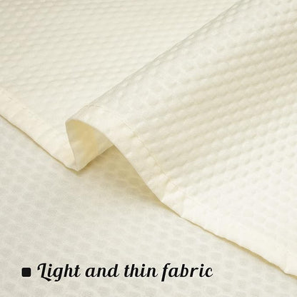 Embossed Polyester Shower Curtain Liner 71 x 96 inches, Cream | Extra Long, Machine Washable, Bottom Magnets, Water Repellent, 71x96 Soft Fabric Shower Curtain for Bathroom