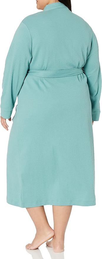 Amazon Essentials Women's Lightweight Waffle Full-Length Bath Robe (Available in Plus Size)