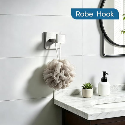 Brushed Nickel Towel Bar, SUS304 Stainless Steel Bathroom Hardware Set, Towel Racks for Bathroom Wall Mounted, 24-Inches