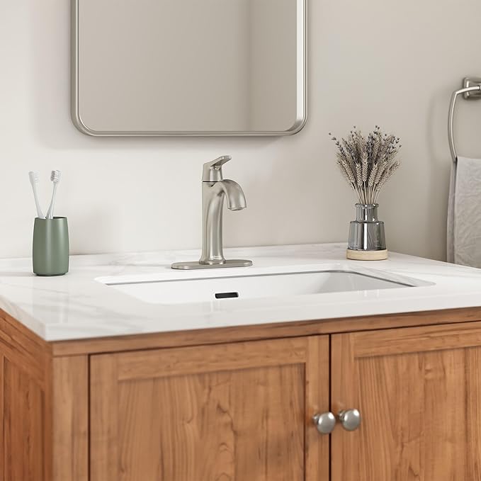 American Standard 7429101.295 Becklow Single-Handle Bathroom Faucet, 1.2 GPM, Brushed Nickel