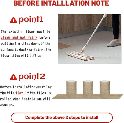 Lareko 108 Sq.Ft,Wood Peel and Stick Floor Tiles,72 Pack Grey Vinyl Flooring (No Adhesive Residue) 36"×6" Waterproof and Non-Slip Laminate Flooring for Renters Bathroom, Living Room(Smoke Grey