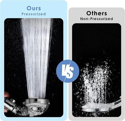 Vacto High Pressure Handheld Shower Head with Filter, Shower Head Kits with Hose and Bracket, Hard Water Softener Water Purifying Filtered Showerheads with Filter Beads