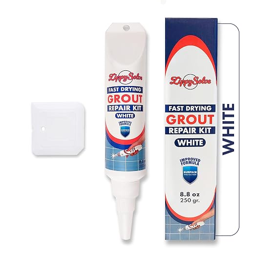 Tile Grout Repair Kit, Refresh Tile Grout Filler (8.8 oz, White) | Restore & Renew Tile Joints, Fast-Drying Grout Sealer & Paint, Squeeze Tube for Bathroom, Shower & Kitchen Floors, Waterproof