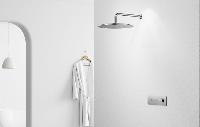 VBFF-Shower Head,rain shower head, 16 inch- Round Shower Head, 1.8 GPM Flow Rate, rainfall showerhead,VBFF14 (Brushed Nickel)