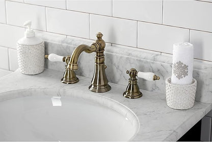 Fauceture FSC19733APL American Patriot Widespread Bathroom Faucet with Brass Pop-Up, Antique Brass