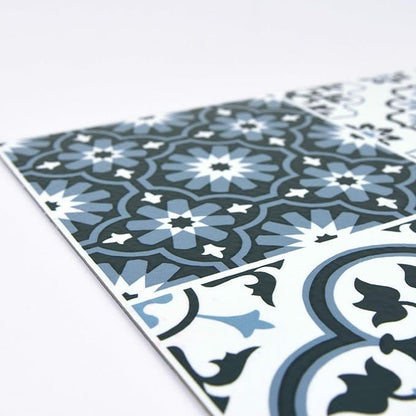 FloorPops FP2951 Myriad Peel & Stick Floor Tiles, Blue
