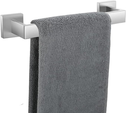Towel Bar for Bathroom 12 Inch Brushed Nickel Towel Holder 12/16/20/24/28/32/36 Inch Stainless Steel SUS304 Rustproof Towel Rack Modern Square Towel Rod for Bathroom Wall (1, Brushed Nickel, 12 Inch)