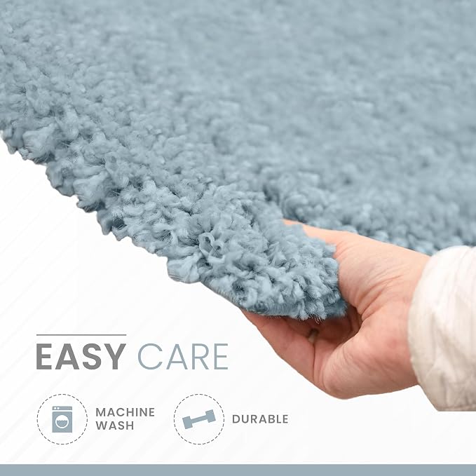 Martex Ringspun Bath Rug, 20" x 30", Soft Blue | 100% Cotton, Super Soft, Super Absorbent, Non-Slip, Quick Drying