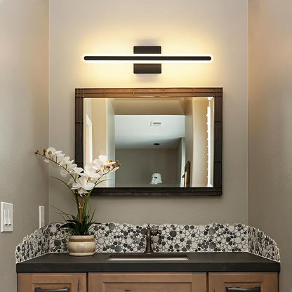 Modern Bathroom Black Vanity Light, 5CCT Dimmable Bathroom Light Bar | LED Vanity Lights Above Mirror 23.6 Inch 20W Makeup Mirror Lights