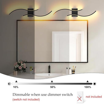 KARTOOSH Hardwired LED Vanity Lights for Bathroom | 1 Pack 31.5 Inch, 3CCT Dimmable, Waterproof, Rustproof, Bathroom Light Fixtures Over Mirror
