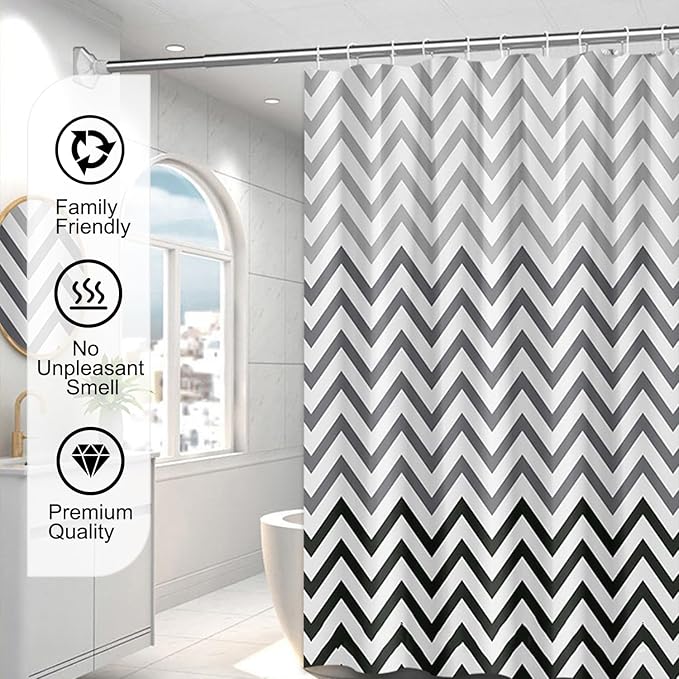 Shower Curtain Liner, 4G PEVA Shower Liner, Plastic Peva Waterproof Shower Curtains, 72x72 inch with Grommet Holes 3 Magnetic Weights