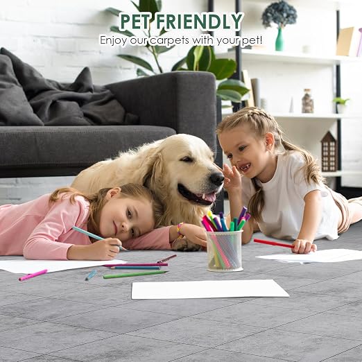 VallisCo 30-Piece Peel and Stick Floor Tiles, 12x12 Covers 30 Sq. Ft. Waterproof Vinyl Flooring, Renter-Friendly Self-Adhesive Floor Stickers for Kitchen, Bathroom, RV, Basement & Home DIY Dark Gray