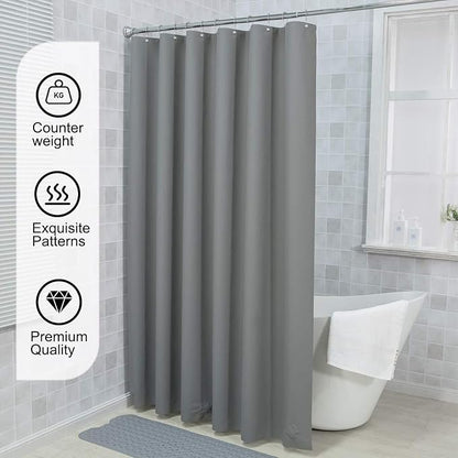 TIKABC Shower Curtain Liner, 4G PEVA Shower Liner, Plastic Peva Waterproof Shower Curtains, 72x72 inch with Grommet Holes 3 Magnetic Weights
