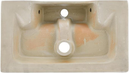 Claire 22” Rectangle Wall-Mount Bathroom Sink in White Marble