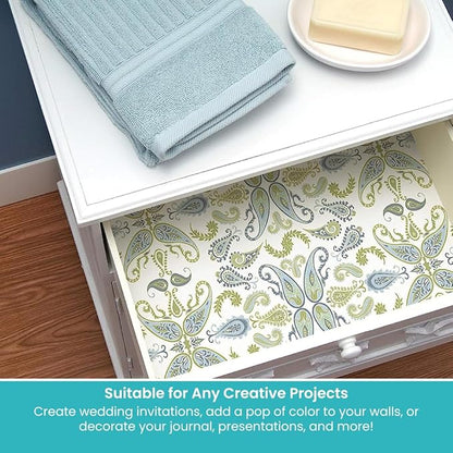 Con-Tact Brand Creative Covering, Self-Adhesive Shelf Liner, Multi-Purpose Vinyl Drawer Liner, Easy To Use And Apply, 18'' X 9', Abbey Sage