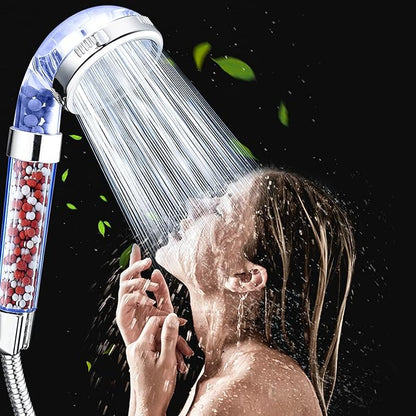 Nosame Shower Head with Hose and Bracket, Filter Filtration High Pressure Water Saving 3 Mode Function Spray Handheld Showerheads for Dry Skin & Hair | Filter Filtration High Pressure Water Saving 3 Mode Function Spray Handheld Showerheads with Hose Ho...