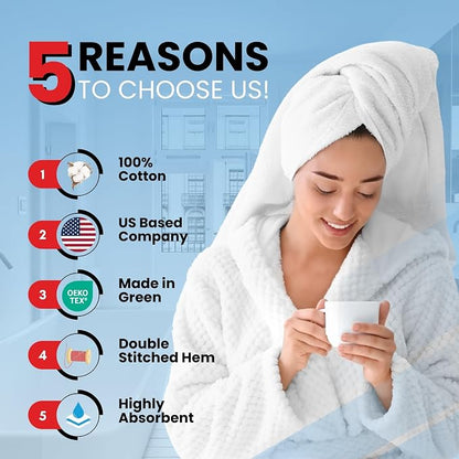Infinitee Xclusives 100% Ring-Spun Cotton Bath Towels for Bathroom - Pack 2 | Luxury Super Soft, Absorbent & Quick-Drying |27x54 inches| Large Bathroom Towels Set |600 GSM| Gym, Shower, Spa & Hotel Use