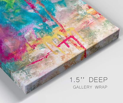 Renditions Gallery Canvas Abstract Wall Art Paintings for Wall Decorations Colorful Paint Splash Modern Canvas Wall Hanging Artwork for Bedroom Living Room Office Kitchen - 18"x27" LT02