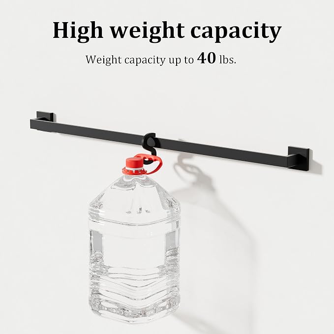 Alise Towel Bar Towel Racks for Bathroom Wall Mount 32 Inch,Matte Black | SUS304 Stainless Steel Bathroom Towel Holder, Full Square Towel Rod Towel Hanger for Bathroom Lavatory Kitchen
