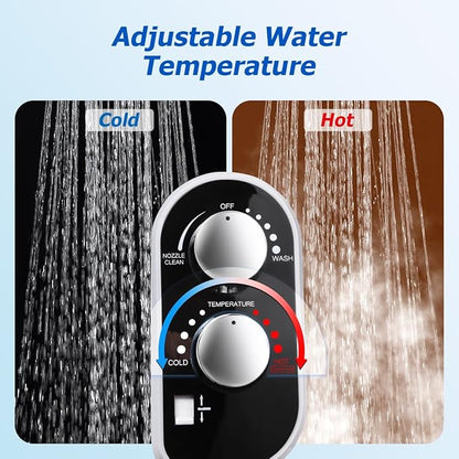 Hot and Cold Bidet Attachment for Toilet, Ultra-Slim Bidet Attachment Warm Water, Non-Electric Adjustable Pressure Self Cleaning Sprayer Nozzle Control for Posterior, Feminine Wash