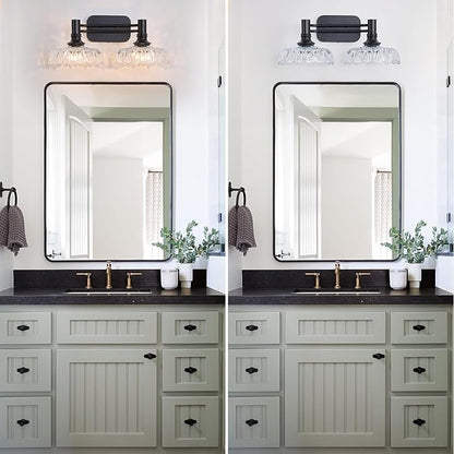 Modern Wall Sconce 2-Light Bathroom Vanity Lights Matte Black Bedroom Light Fixtures in Door Lighting Fixture for Living Room Hallway Corridor