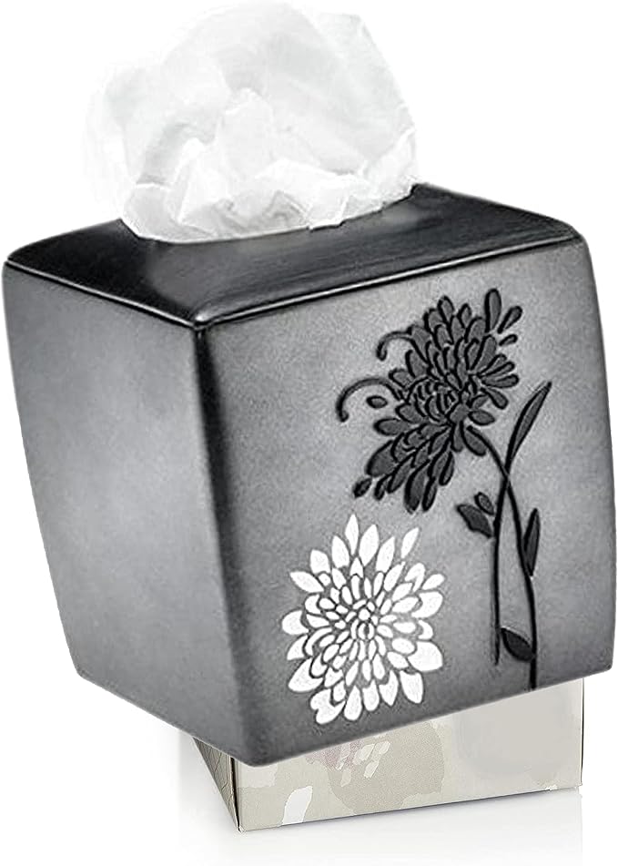 Popular Bath Tissue Box, Erica Collection, Grey