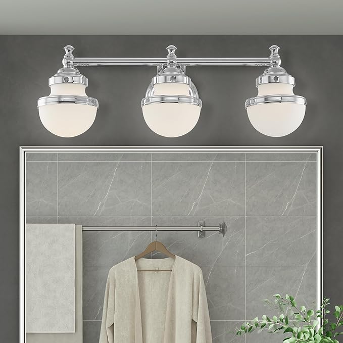 Livex Lighting 5713-05 Oldwick 3 Polished Chrome Bath Light, 24 x 7.25 x 8.25