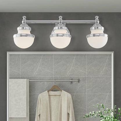 Livex Lighting 5713-05 Oldwick 3 Polished Chrome Bath Light, 24 x 7.25 x 8.25