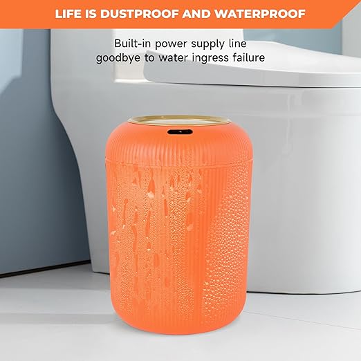 Pukomc Smart Sensor Wastebasket, Convenient and Hygienic Easy to Use | Technology Sensor Waterproof Wastebasket Plastic Trash Can for Kitchen, Bathroom, Bedroom, Living Room, Office and Outdoor