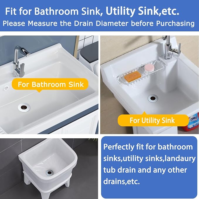 Bathroom Sink Drain Strainers for 1.1"-1.25" Depth Than 1.6" Drain Hole Catcher for Bathroom Sink,Laundry, Utility, RV Sink.Small Conical Bathroom Sink Strainer Basket