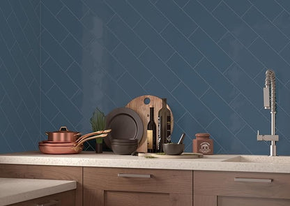 MSI Urbano Navy 4 in. x 12 in. Glossy Bullnose Ceramic Subway Wall Tile for Bathroom, Kitchen Backsplash, Accent Wall, and Shower