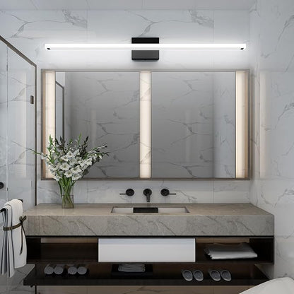40inch Black LED Bathroom Vanity Light Bar 36W Modern Bath Light Fixture Over Mirror Vanity Light Cool White 6000K