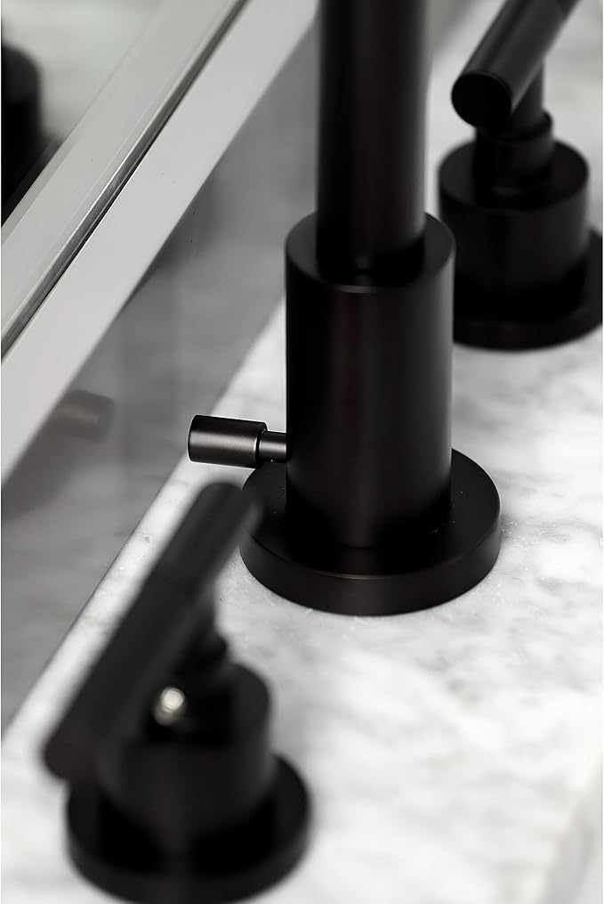 Fauceture FSC8925CKL Kaiser Widespread Bathroom Faucet with Pop-Up Drain, Oil Rubbed Bronze