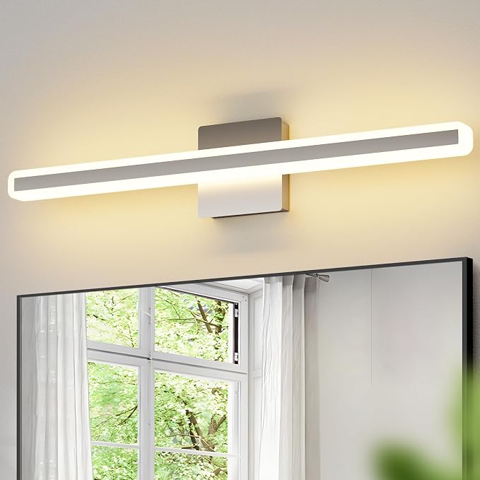31.5 Inch Dimmable Bathroom Vanity Lights Over Mirror 5 Color Temperature Vanity Lighting Fixtures for Bath Brushed Nickel Bathroom Light fixtures Bar 5CCT
