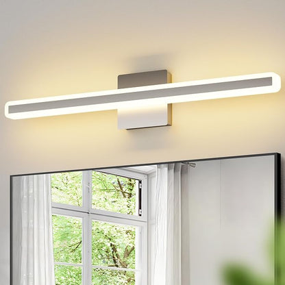 31.5 Inch Dimmable Bathroom Vanity Lights Over Mirror 5 Color Temperature Vanity Lighting Fixtures for Bath Brushed Nickel Bathroom Light fixtures Bar 5CCT