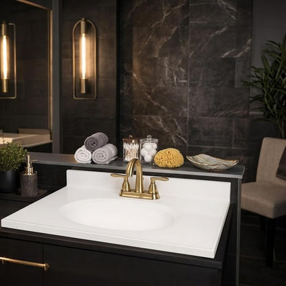 Cultured Marble Composite Bathroom Sink Top - Fits Standard 30” Vanity | Elegant and Durable Bathroom Sinks for Modern Homes - Upgrade Your Space - Perfect for Any Bathroom Design