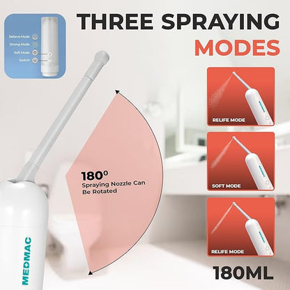 Portable Bidet for Travel, Rechargable USB-C 3 High Pressure Modes Travel Bidet Compact Waterproof Handheld Sprayer Device for Women, Men, Babies - Ideal for Personal Hygiene