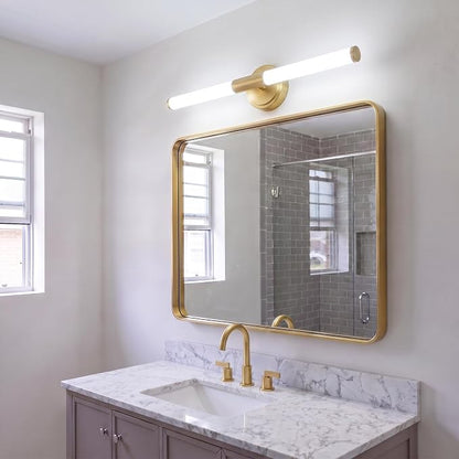 URSOLA 24" Modern LED Bathroom Light Fixtures, Satin Brass 3CCT Dimmable Bathroom Vanity Light Over Mirror, Bathroom Vanity Bath Bar Lights with 360° Removable Acrylic Light Tube
