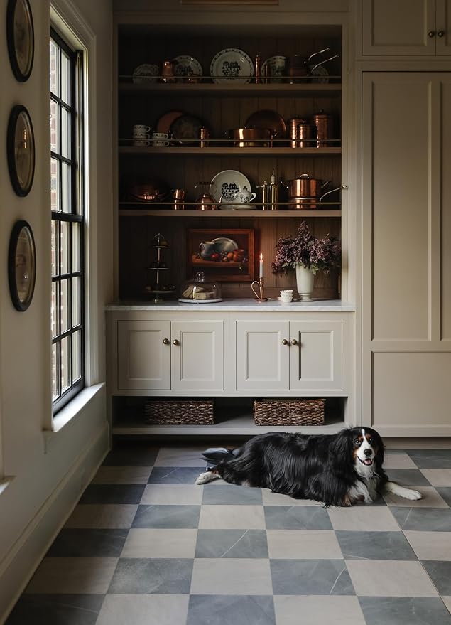 FloorPops x Chris Loves Julia Bonneville Slate Peel and Stick Floor Tiles, FP6523
