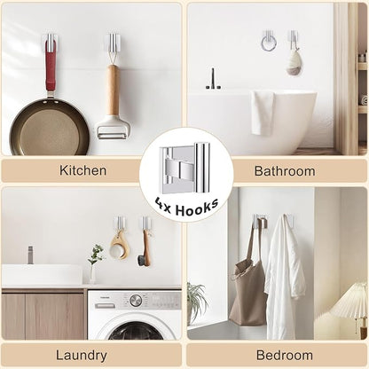 Lairuier 10-Piece Polished Chrome Bathroom Accessories, Towel Bar Set | Bathroom Hardware Set Includes SUS304 23.6" Towel Bar, Towel Ring, Toilet Paper Holder and Towel Hooks Wall Mounted