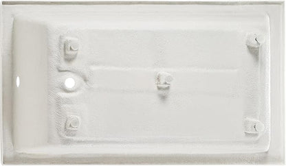 Swiss Madison Voltaire 54" x 30" Acrylic Glossy White, Alcove, Integral Left-Hand Drain, Bathtub