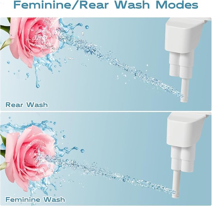 Ultra-Slim Bidet Dual Mode Bidet Attachment for Toilet, Bidet Toilet Seat Attachment with Pressure Controls(Feminine/Posterior Wash),Easy to install Design Non-Electric Bidet
