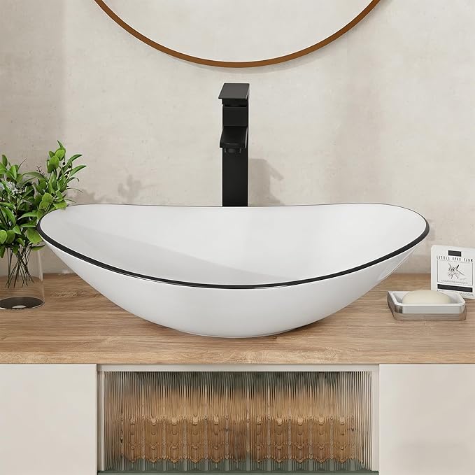 32 Inches White Bathroom Vanity with Marble Texture Top and 4 Drawers, Modern Standing Pedestal Cabinet with White Boat Ceramic Sink