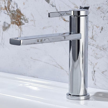 Single Hole Faucet for Bathroom Sink Brass Bathroom Faucet Single Handle Hot and Cold Chrome