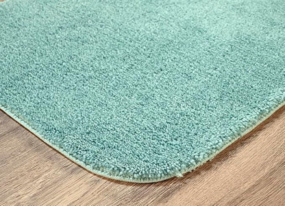 Garland Rug Traditional Nylon Washable Sea Foam 3 Piece Set - Lid, Contour, Bath Rug - Soft, Absorbent, and Stylish for Your Bathroom